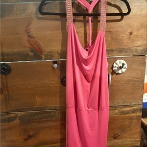 NWT XOXO Pink and Gold Dress